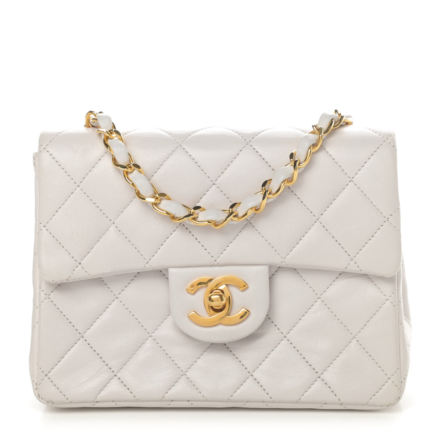 Chanel Quilted Mini Square Flap White 1 of 4