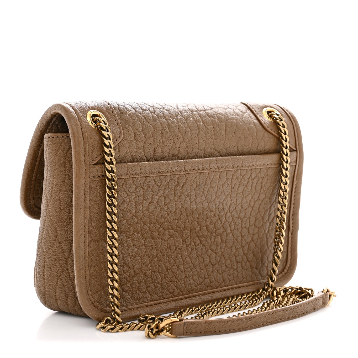 Saint Laurent Grained Lambskin Monogram Mini Niki Chain Satchel Dark Cork 3 of 11
