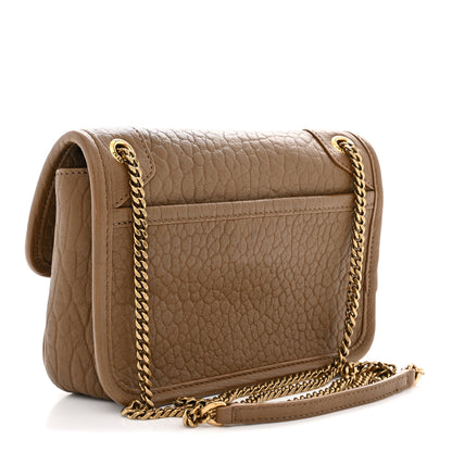 Saint Laurent Grained Lambskin Monogram Mini Niki Chain Satchel Dark Cork 3 of 11