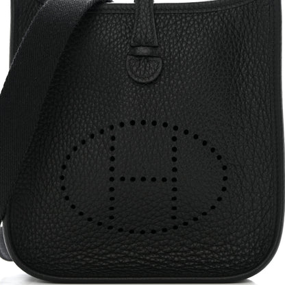 Hermes Taurillon Clemence Evelyne TPM Black 8 of 11