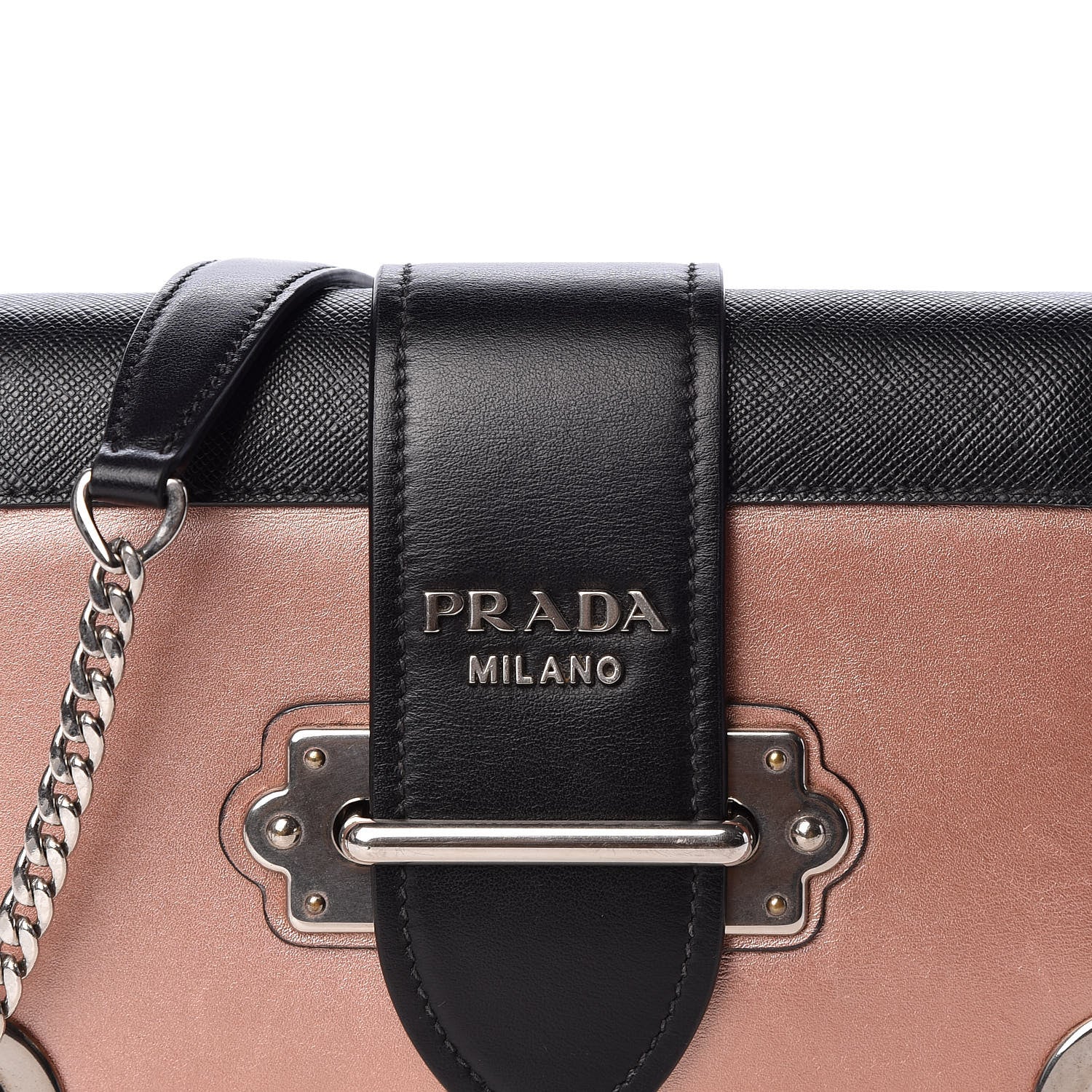 Prada Metallic City Calf Saffiano Cahier Bag Antico Mordore Black 8 of 8