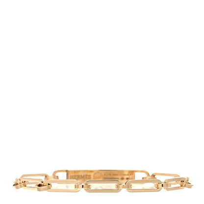 Hermes 18K Yellow Gold Diamond Pave PM Kelly Chaine Bracelet ST 2 of 4