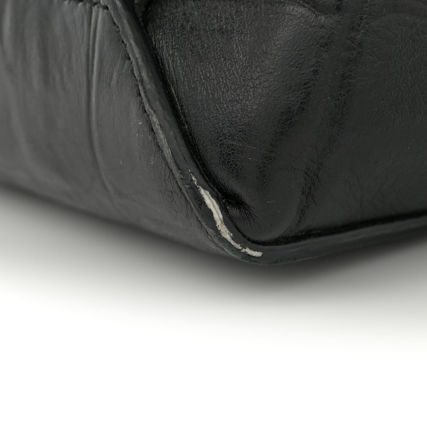 Calfskin Crocodile Embossed Small Belt Bag Black