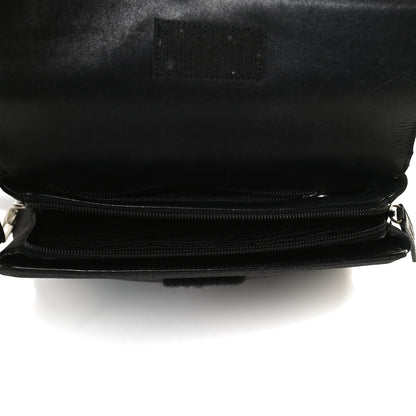 Prada Calfskin Fabric Messenger Bag Black 9 of 16