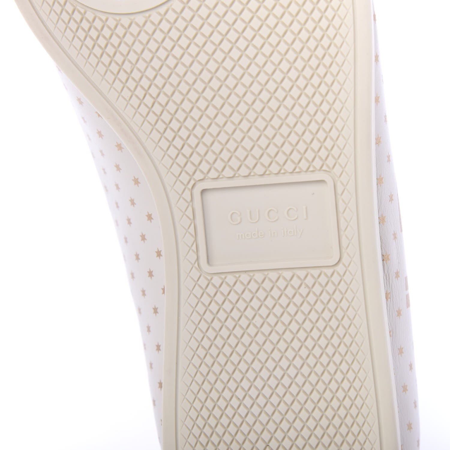 Gucci X SEGA Calfskin GUCCY Stars Womens Falacer Sneakers 37.5 White 7 of 11