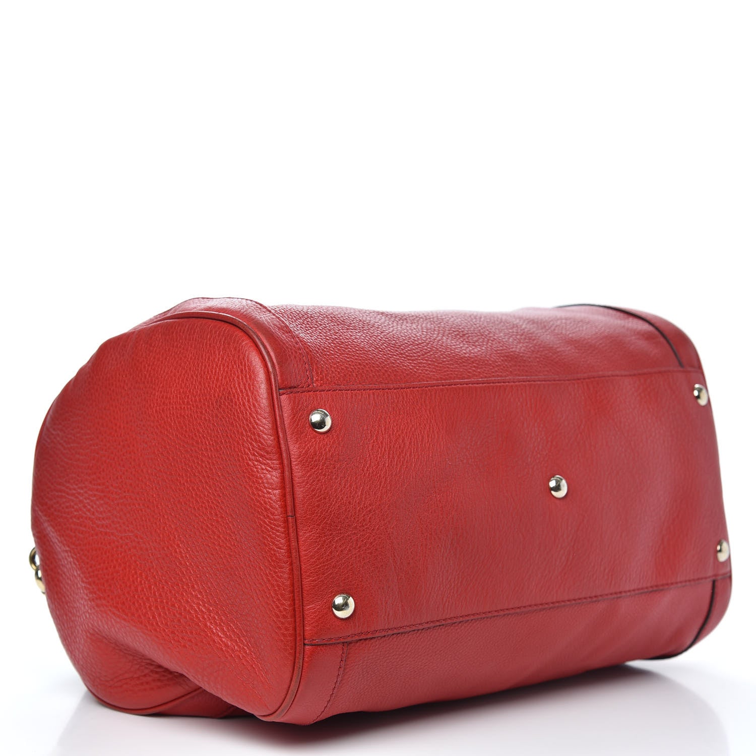 Gucci Pebbled Calfskin Medium Soho Boston Red 4 of 15