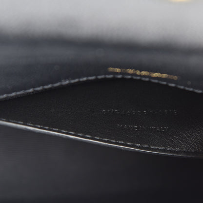 Saint Laurent Grain De Poudre Small Monogram Kate Satchel Black 10 of 12