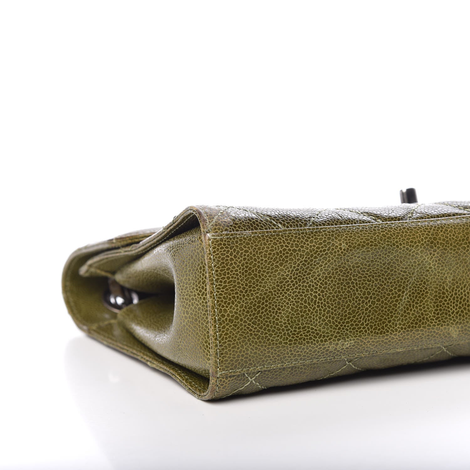 Chanel Crumpled Grained Calfskin Medium CC Crave Flap Green 9 of 12