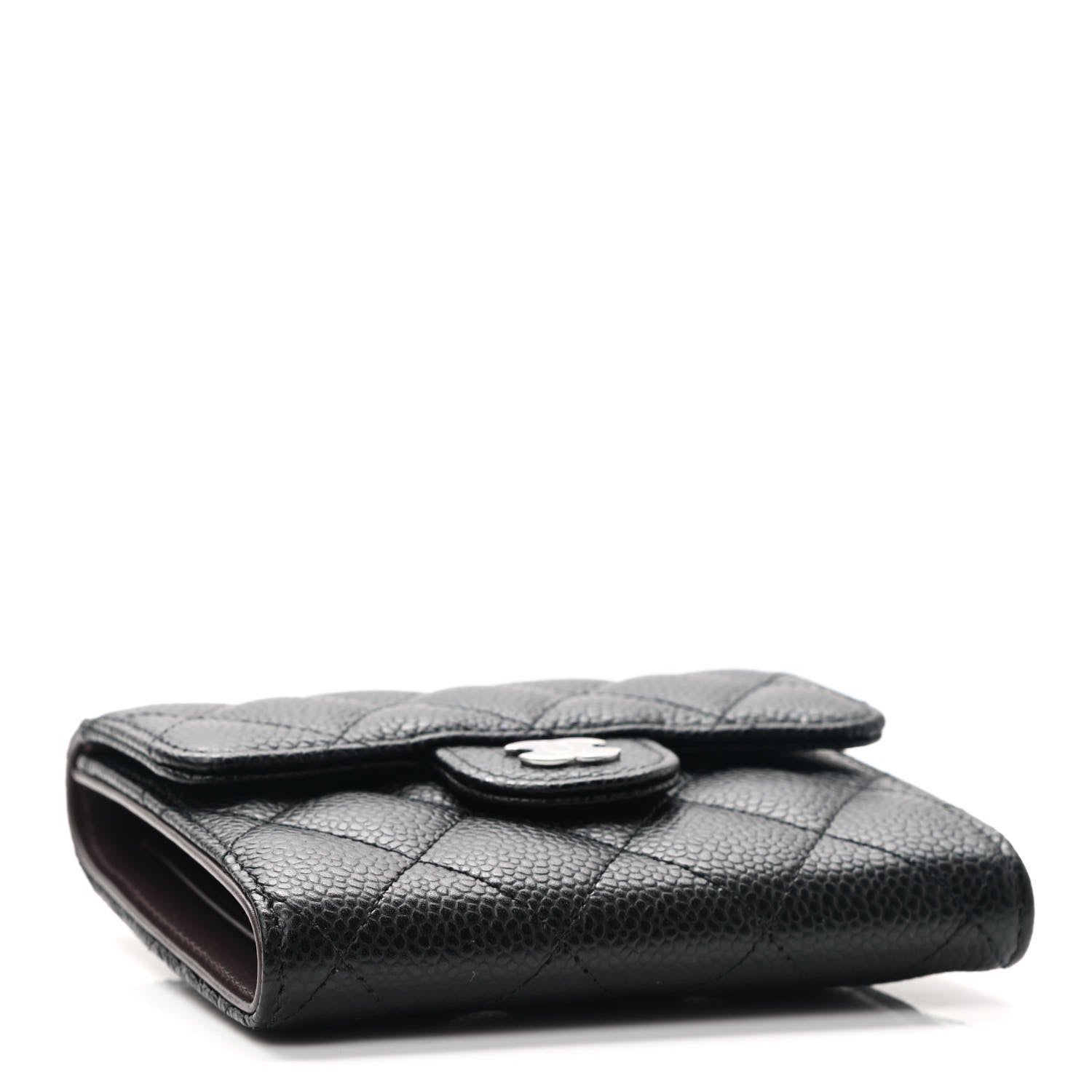 Chanel Caviar Quilted Compact Flap Wallet Black 4 of 8