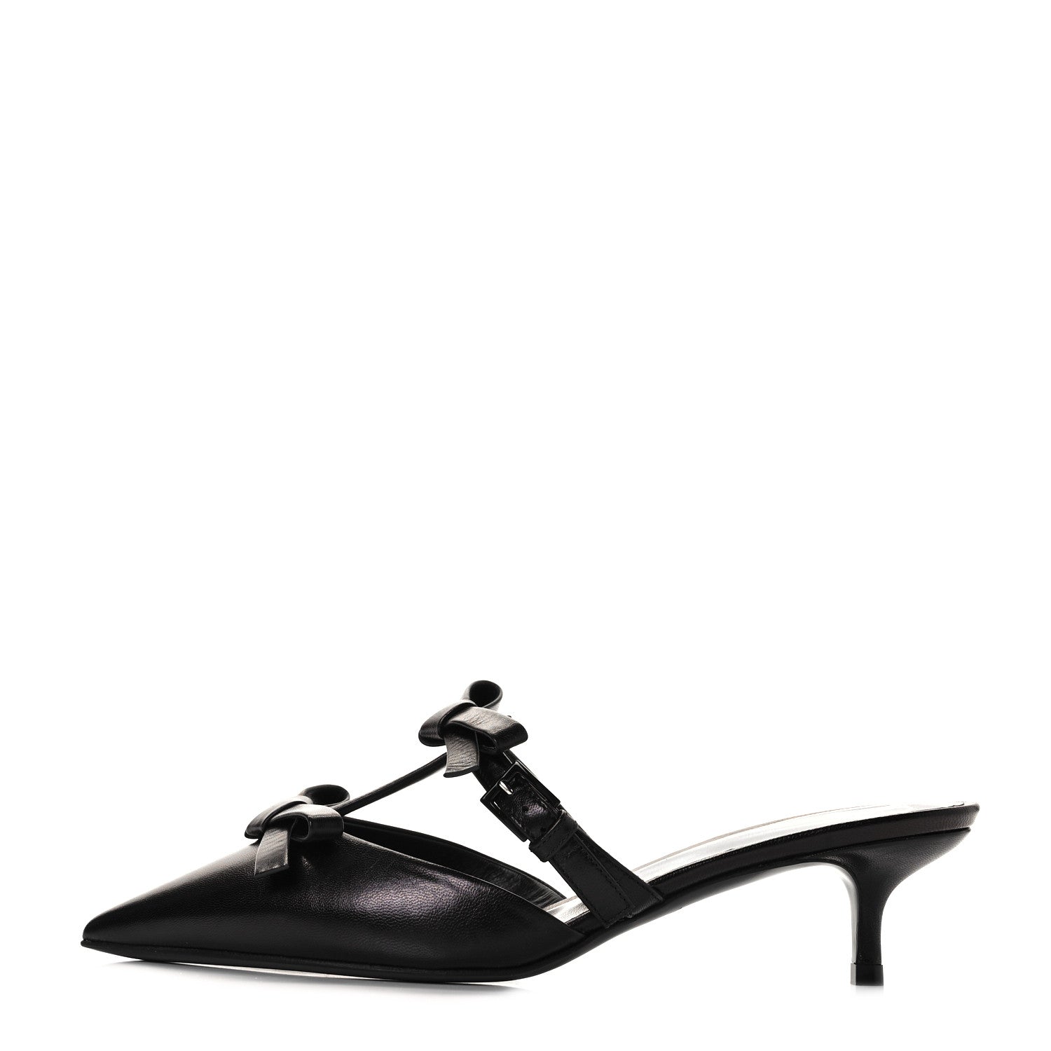 Valentino Garavani Nappa French Bow 45mm Mules 36 Black 1 of 9