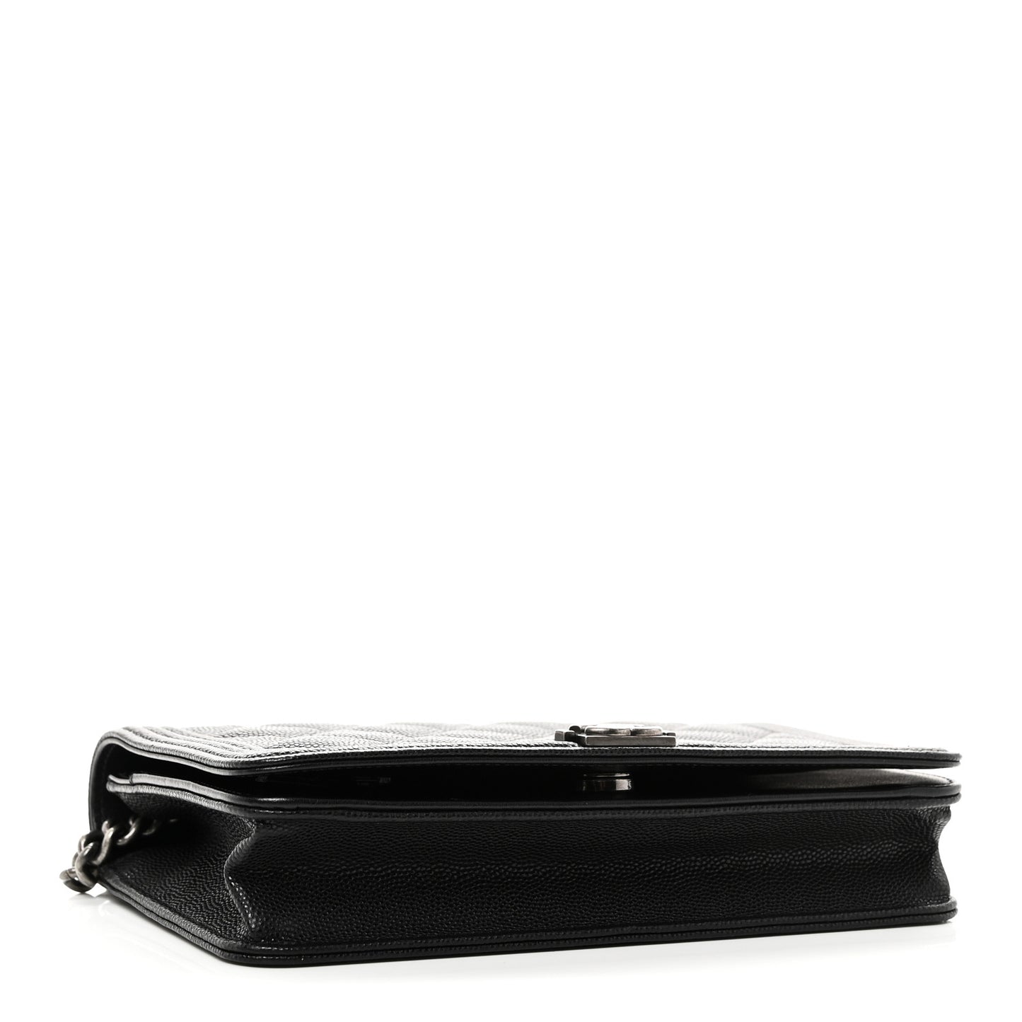 Caviar Quilted Boy Wallet On Chain WOC Black
