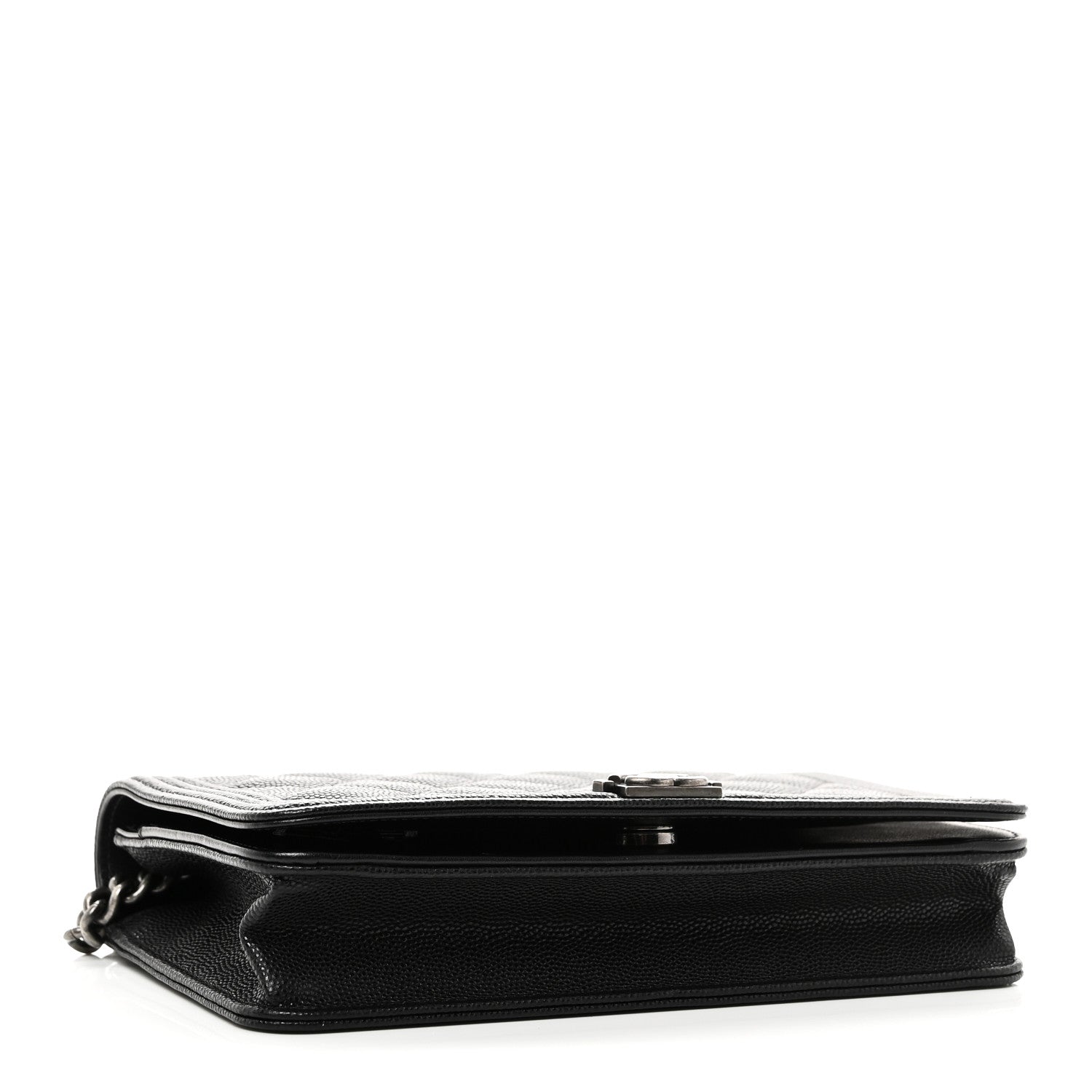 Chanel Caviar Quilted Boy Wallet On Chain WOC Black 4 of 12