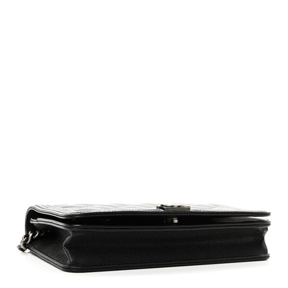 Chanel Caviar Quilted Boy Wallet On Chain WOC Black 4 of 12