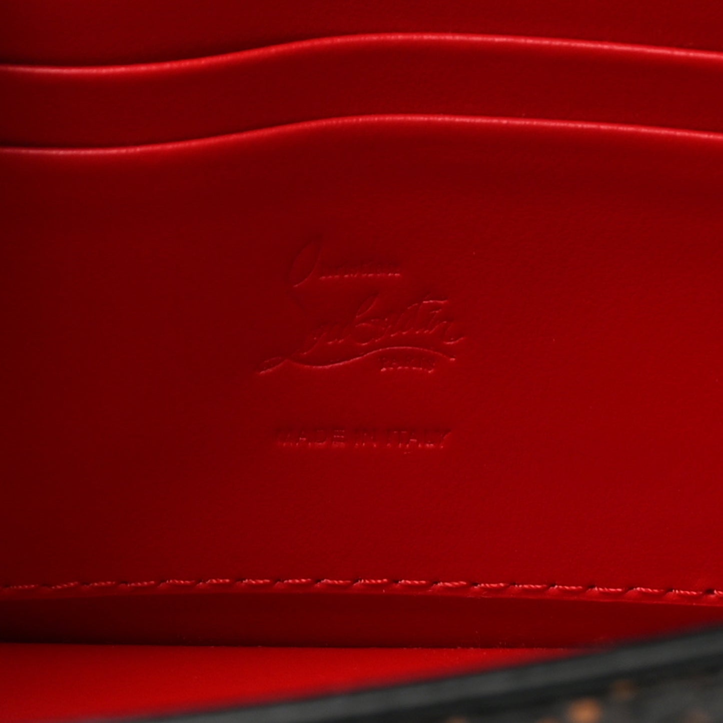 Calfskin Amazonia Loubi54 Crossbody Clutch Dark Brown