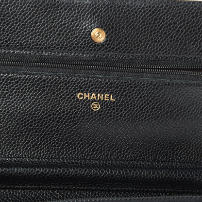 Chanel Caviar Quilted Wallet On Chain WOC Black 6 of 12