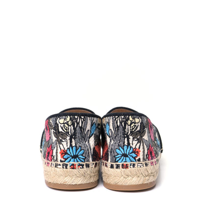 Christian Dior Embroidered Mille Fleurs Granville Espadrille 37.5 Multicolor 6 of 11