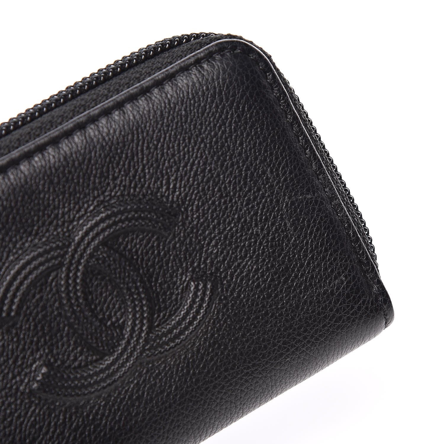 Chanel Calfskin Timeless CC Zip Around Coin Purse Black 9 of 10