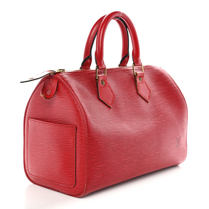 Louis Vuitton Epi Speedy 25 Castillan Red 3 of 14