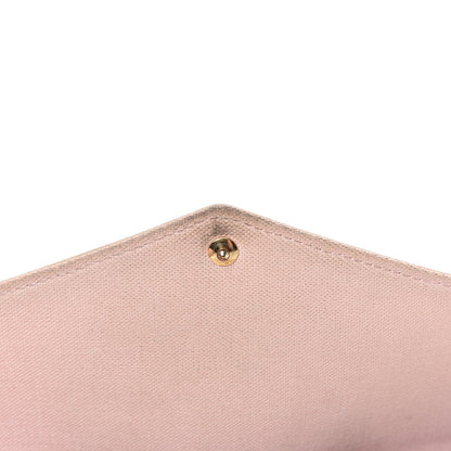 Louis Vuitton Damier Azur Pochette Felicie Chain Wallet Rose Ballerine 23 of 24