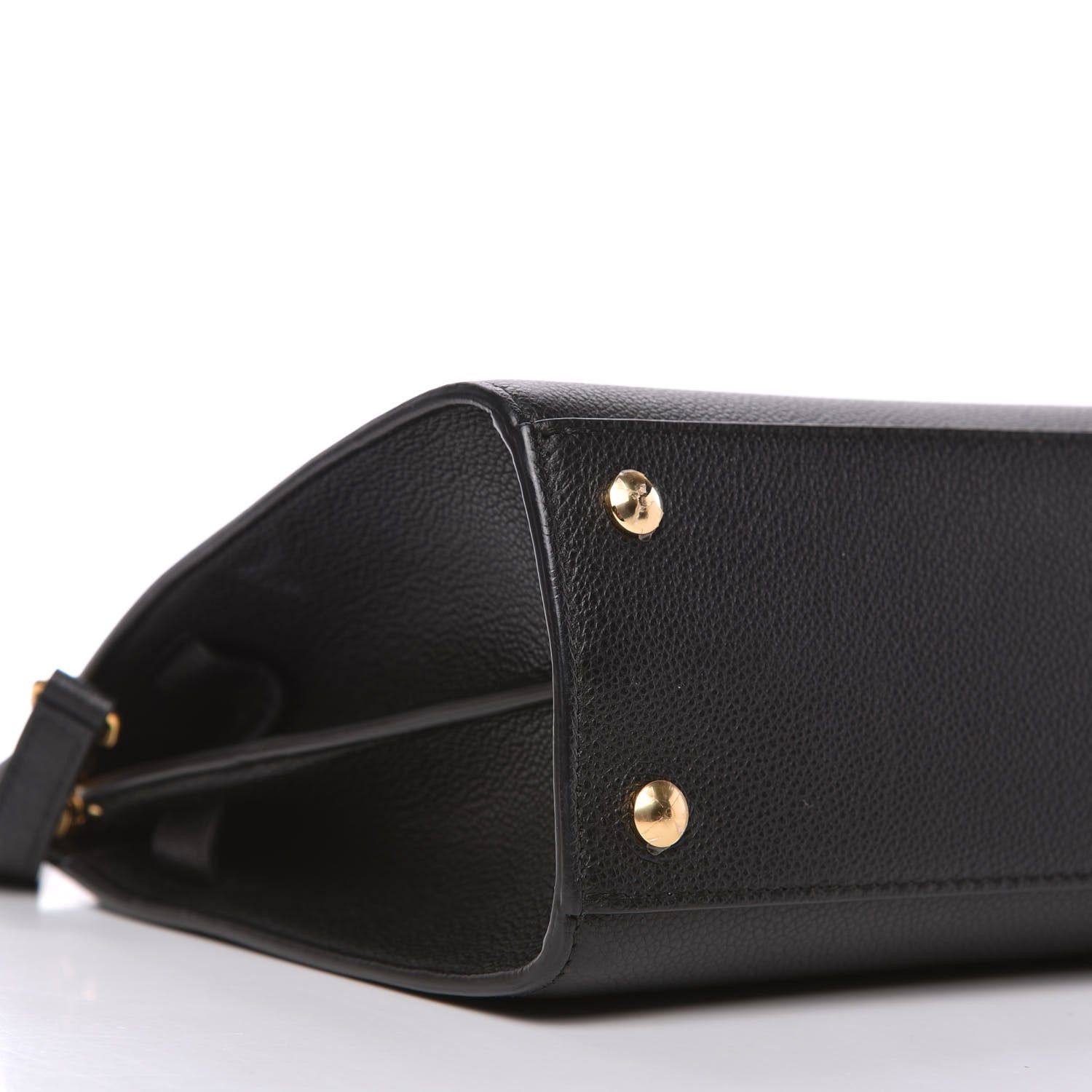 Burberry Grainy Calfskin Small Title Bag Black 6 of 10