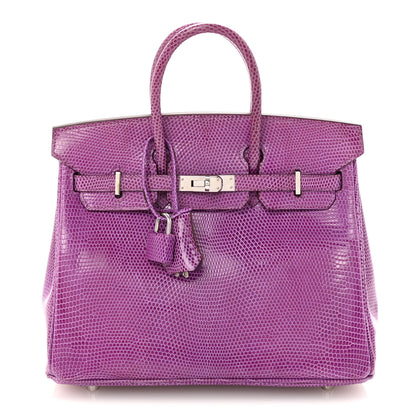 Hermes Lizard Birkin 25 Violet 1 of 10