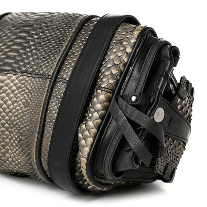 Chloe Snakeskin Calfskin Silverado Shoulder Bag Grey 10 of 10