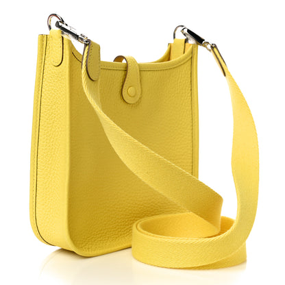 Hermes Taurillon Clemence Evelyne TPM Lime 3 of 10