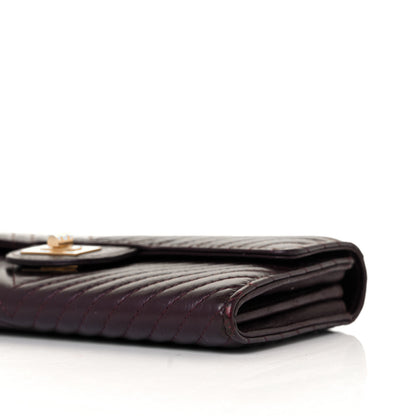 Chanel Aged Calfskin Chevron Quilted 2.55 Reissue Flap Wallet Burgundy 8 of 8