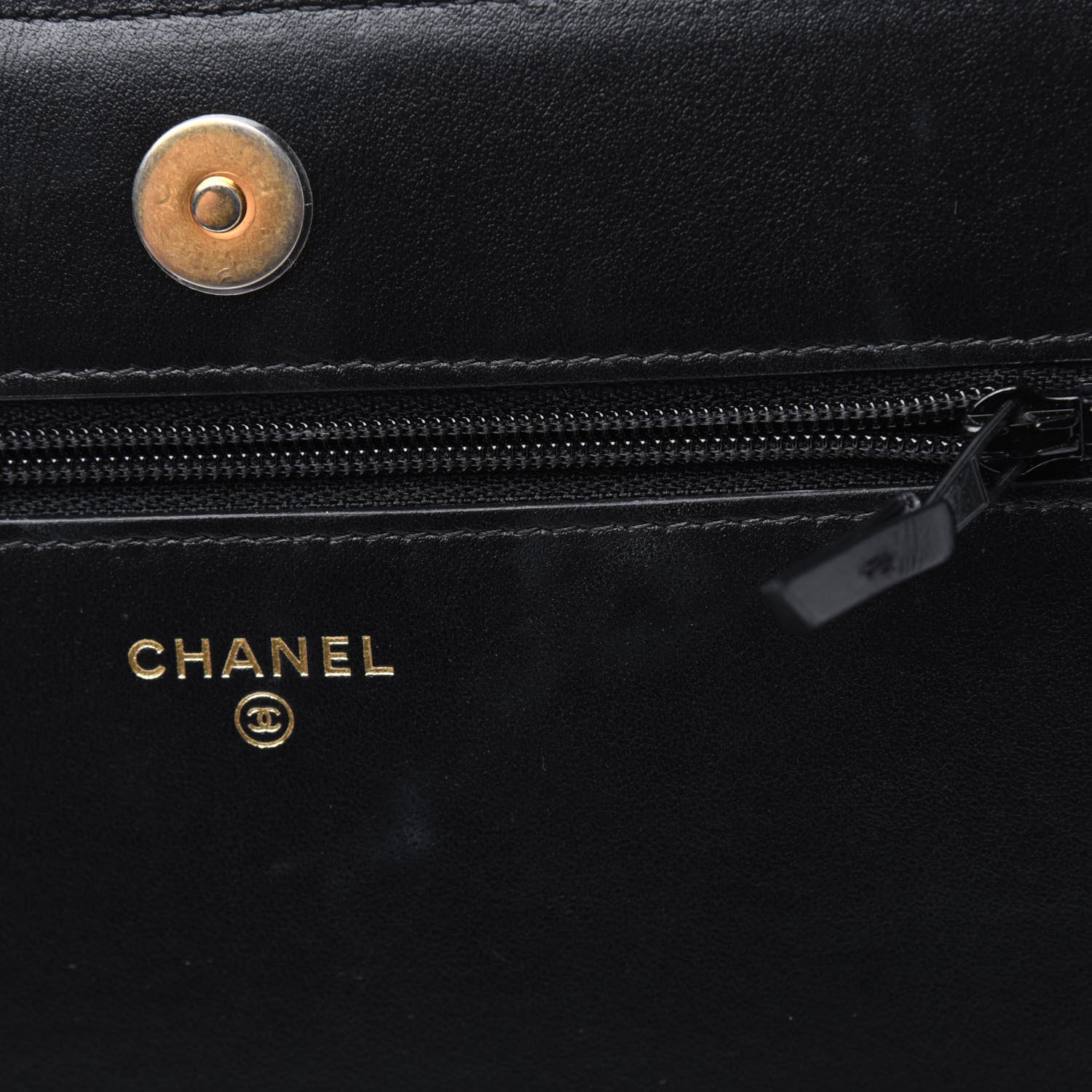 Chanel Velvet Quilted Boy Wallet On Chain WOC Black 9 of 14