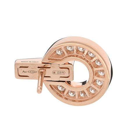 Bulgari 18K Rose Gold Diamond BVLGARI BVLGARI Openwork Earrings 4 of 6