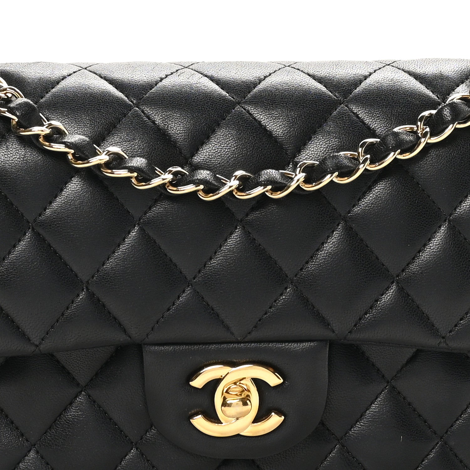 Chanel Lambskin Quilted Small Double Flap Black 8 of 10