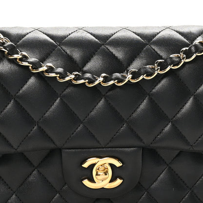 Chanel Lambskin Quilted Small Double Flap Black 8 of 10
