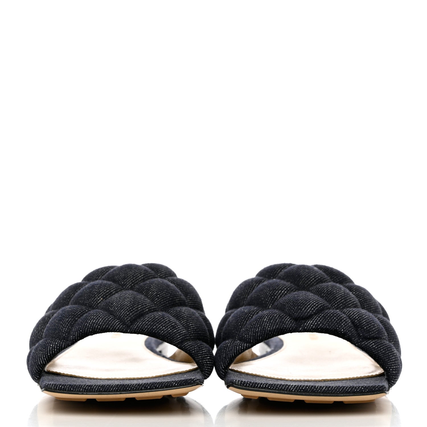 Bottega Veneta Denim Matelasse Padded Flat Sandals 35 Indigo 2 of 8