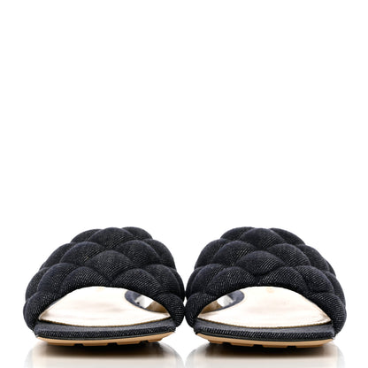 Bottega Veneta Denim Matelasse Padded Flat Sandals 35 Indigo 2 of 8