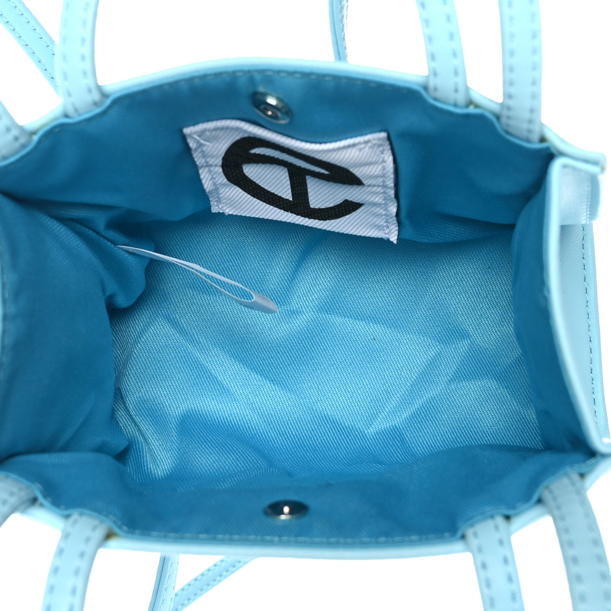 Telfar Vegan Leather Small Shopping Bag Pool Blue 5 of 8