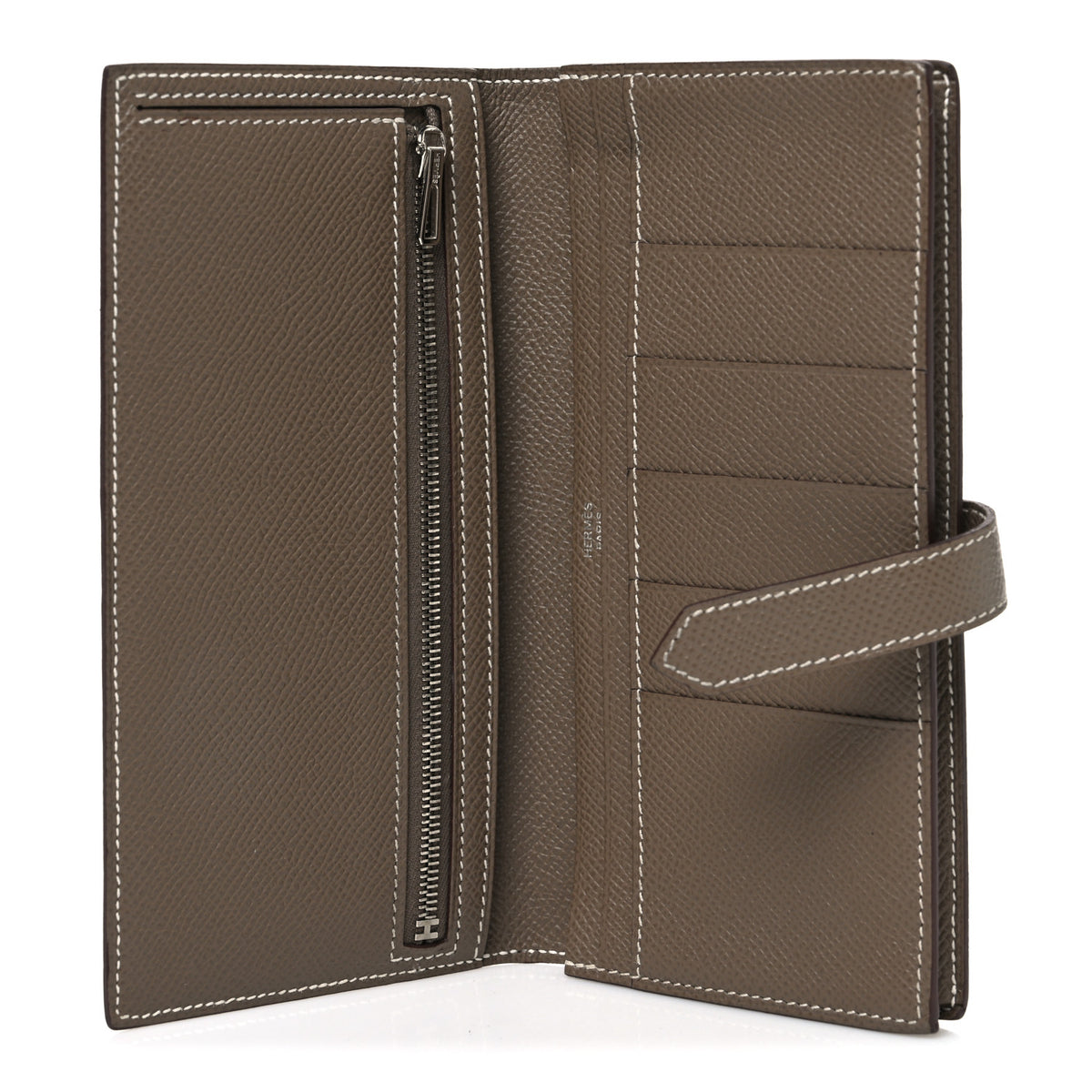 Hermes Epsom Bearn Gusset Wallet Etoupe 5 of 7