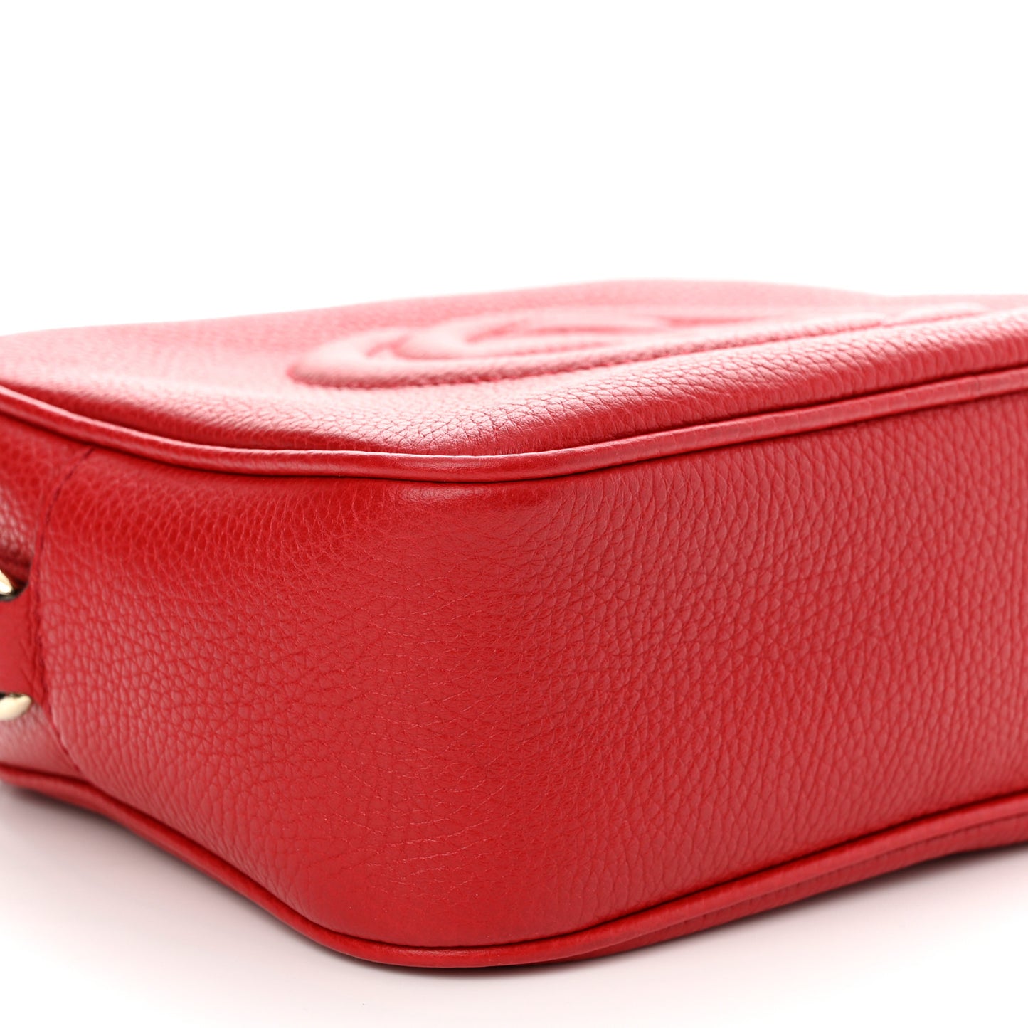 Pebbled Calfskin Small Soho Disco Bag Tabasco Red