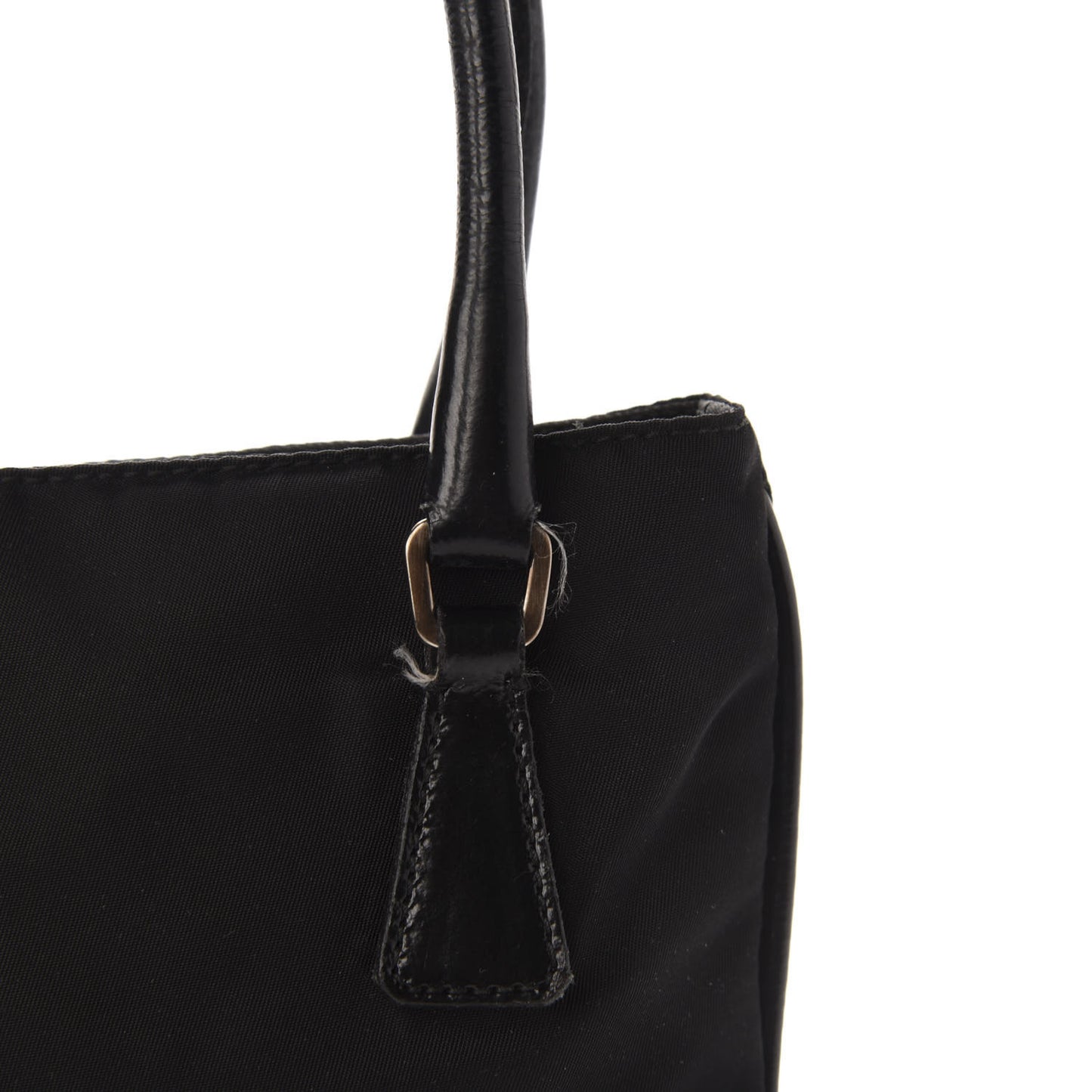 Tessuto Nylon Soft Calf Shoulder Bag Black