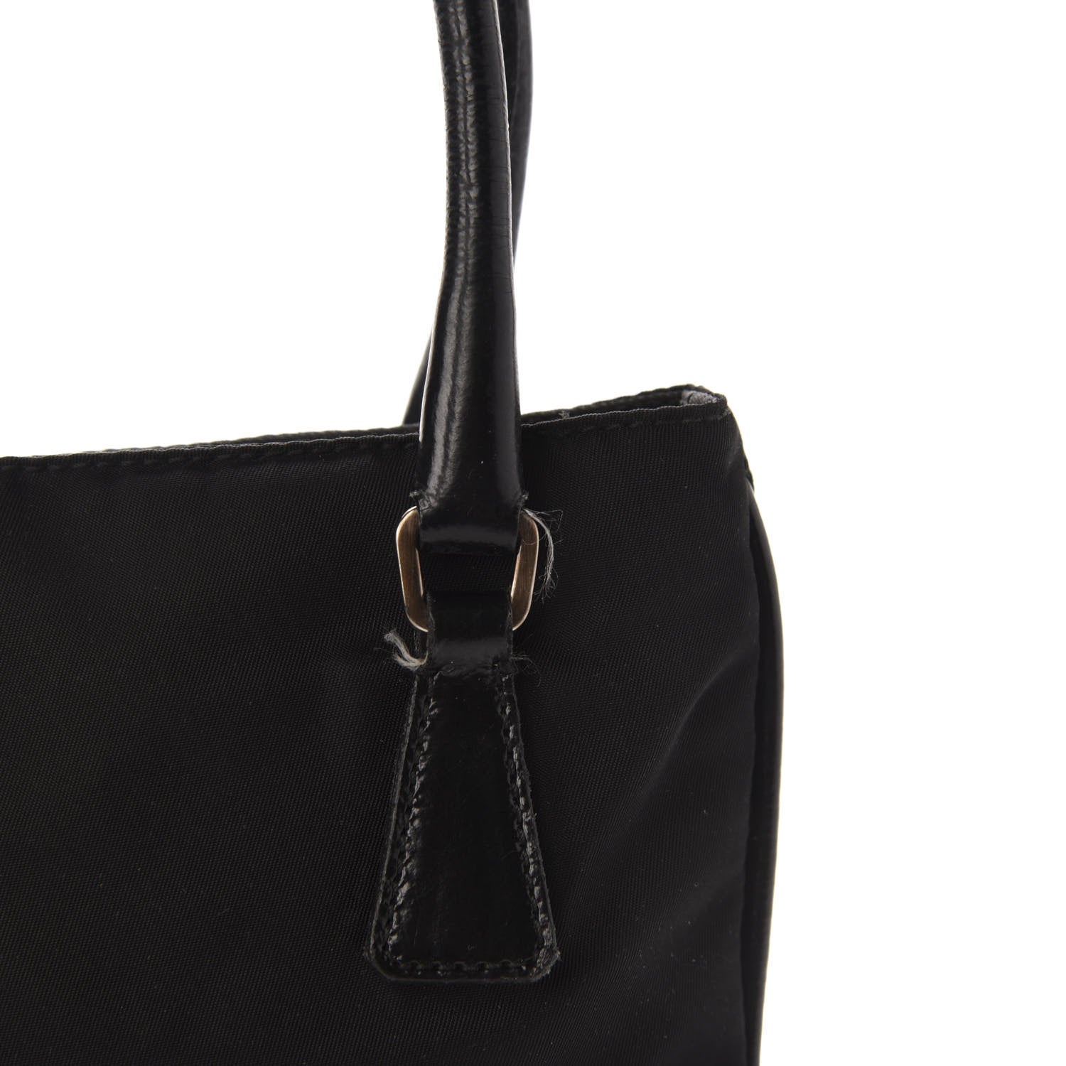 Prada Tessuto Nylon Soft Calf Shoulder Bag Black 11 of 12