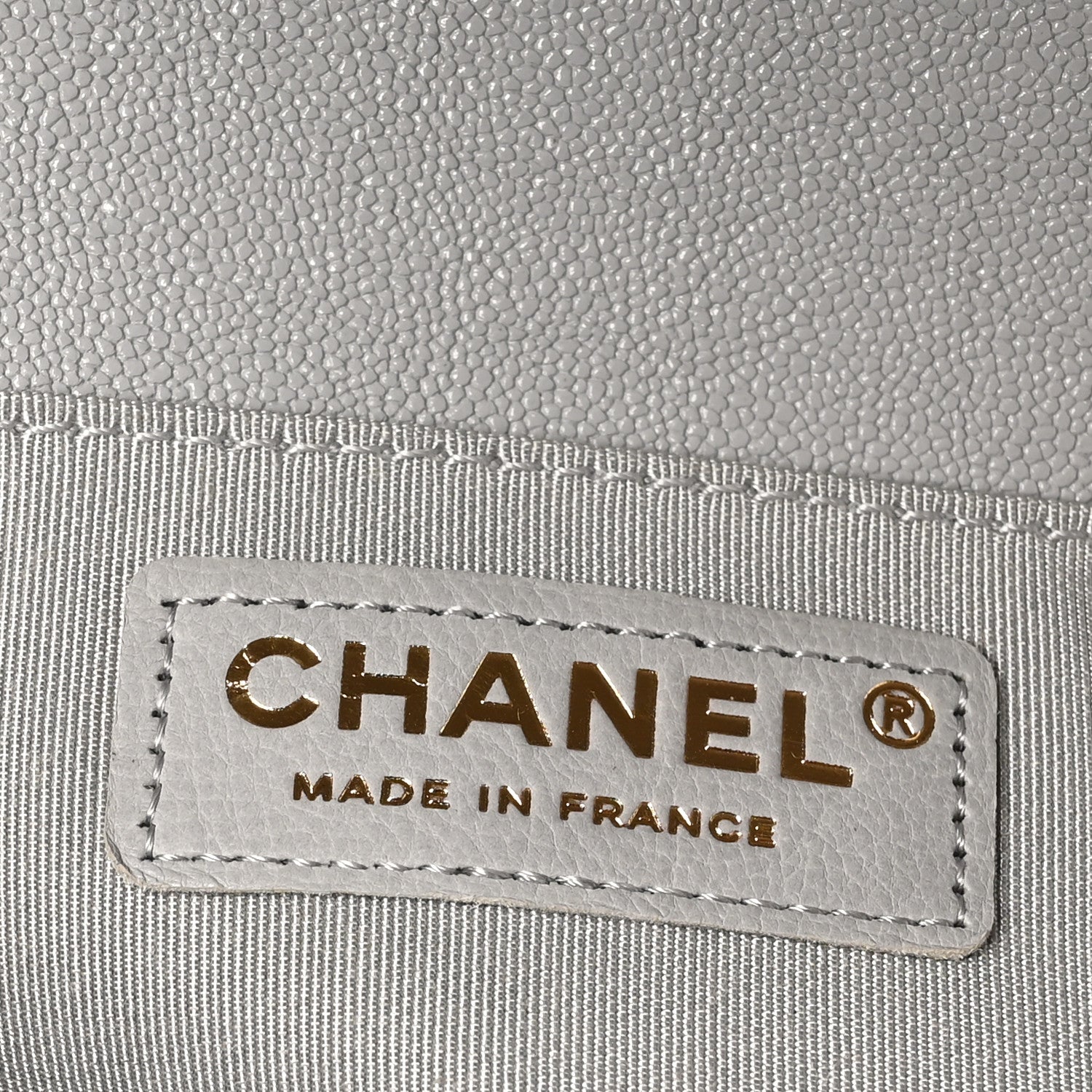 Chanel Caviar Quilted Medium Boy Flap Light Grey 6 of 10
