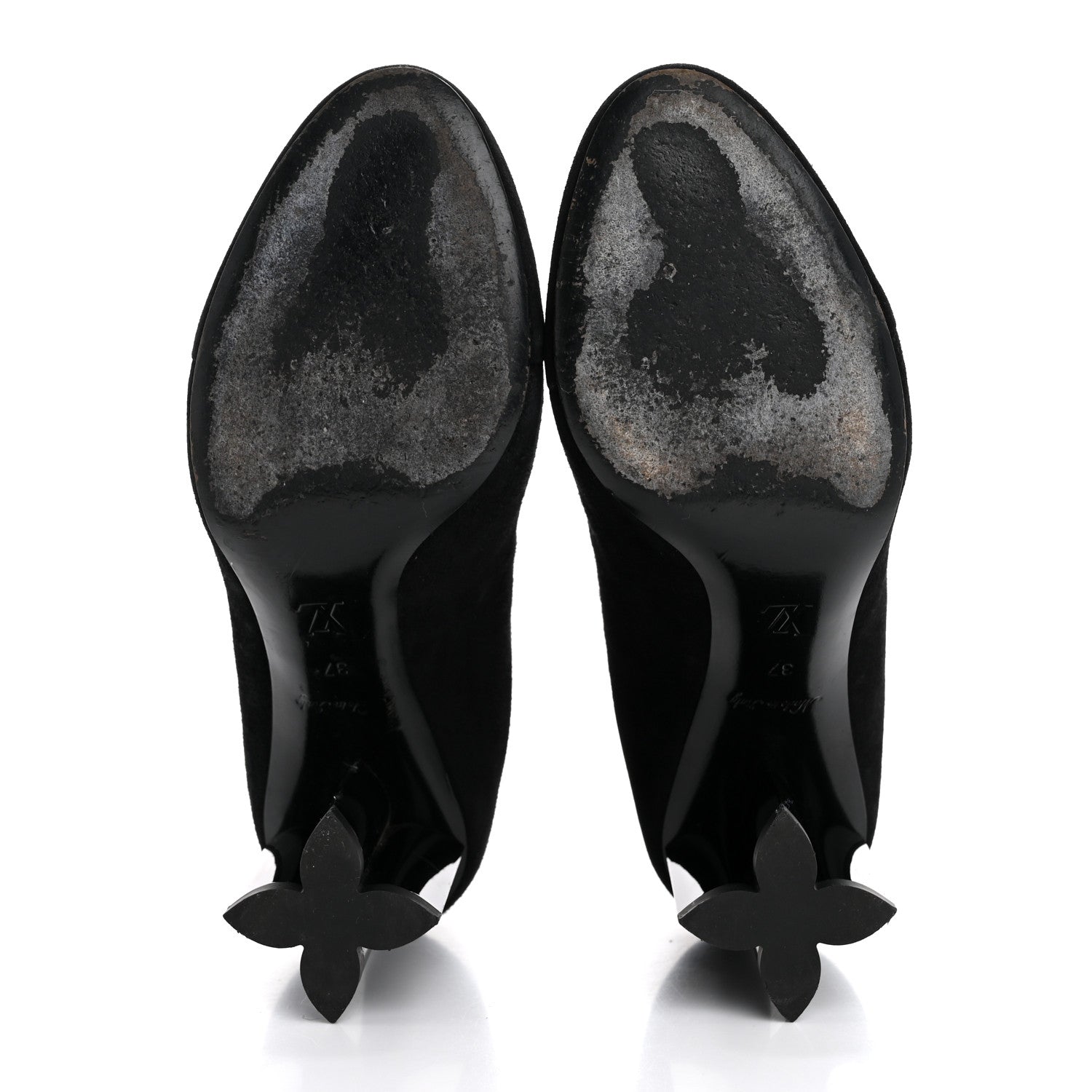 Louis Vuitton Suede Monogram Uniformes Cap Toe Chelsea 80mm Ankle Boots 37 Black 6 of 9