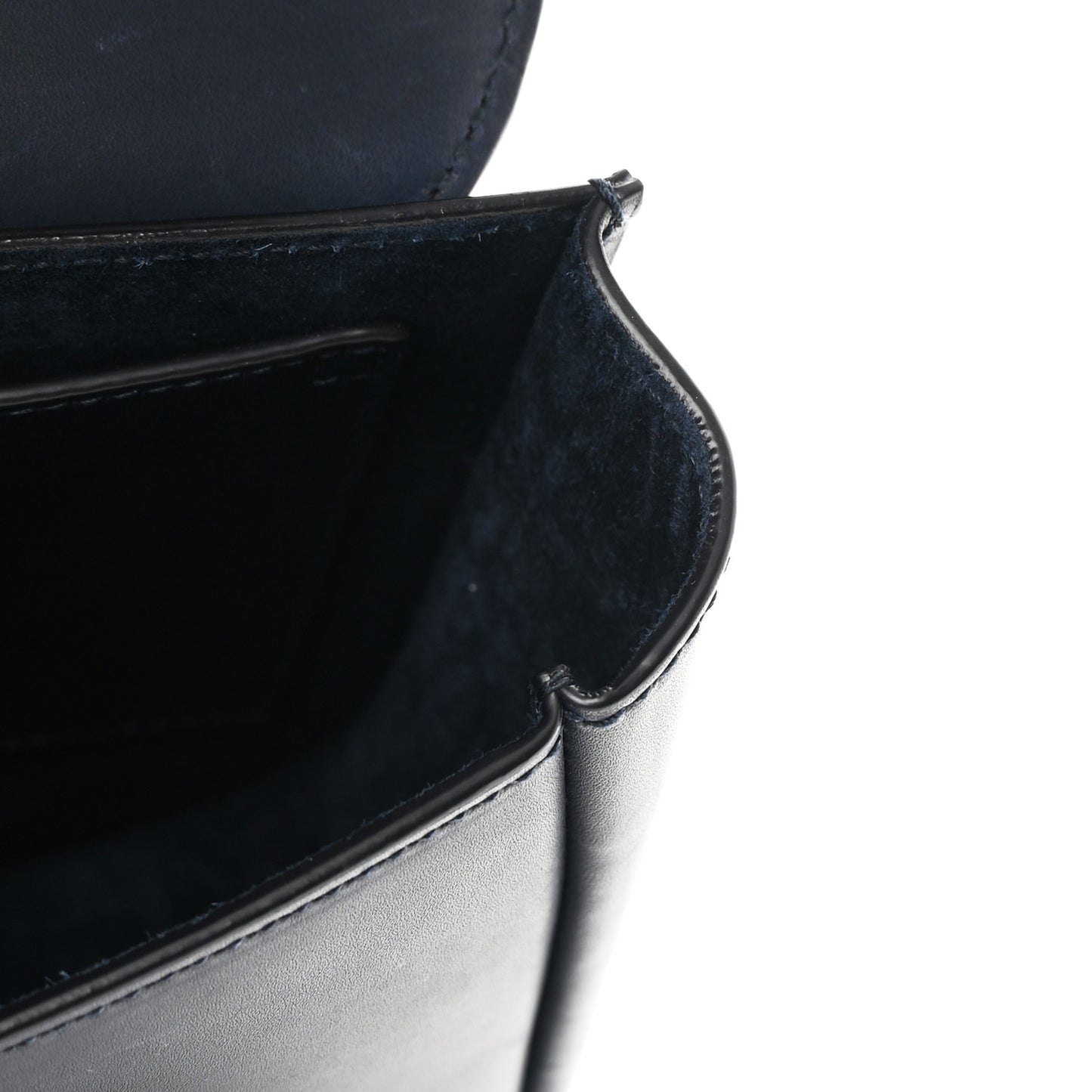 Smooth Calfskin Monogram Medium Kaia Satchel Deep Marine