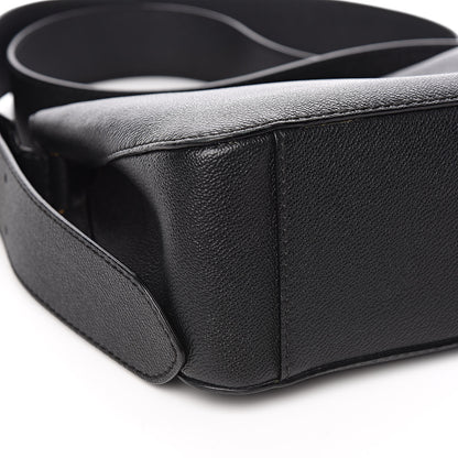 Burberry Soft Grain Calfskin House Check Small Helmsley Crossbody Black 8 of 11