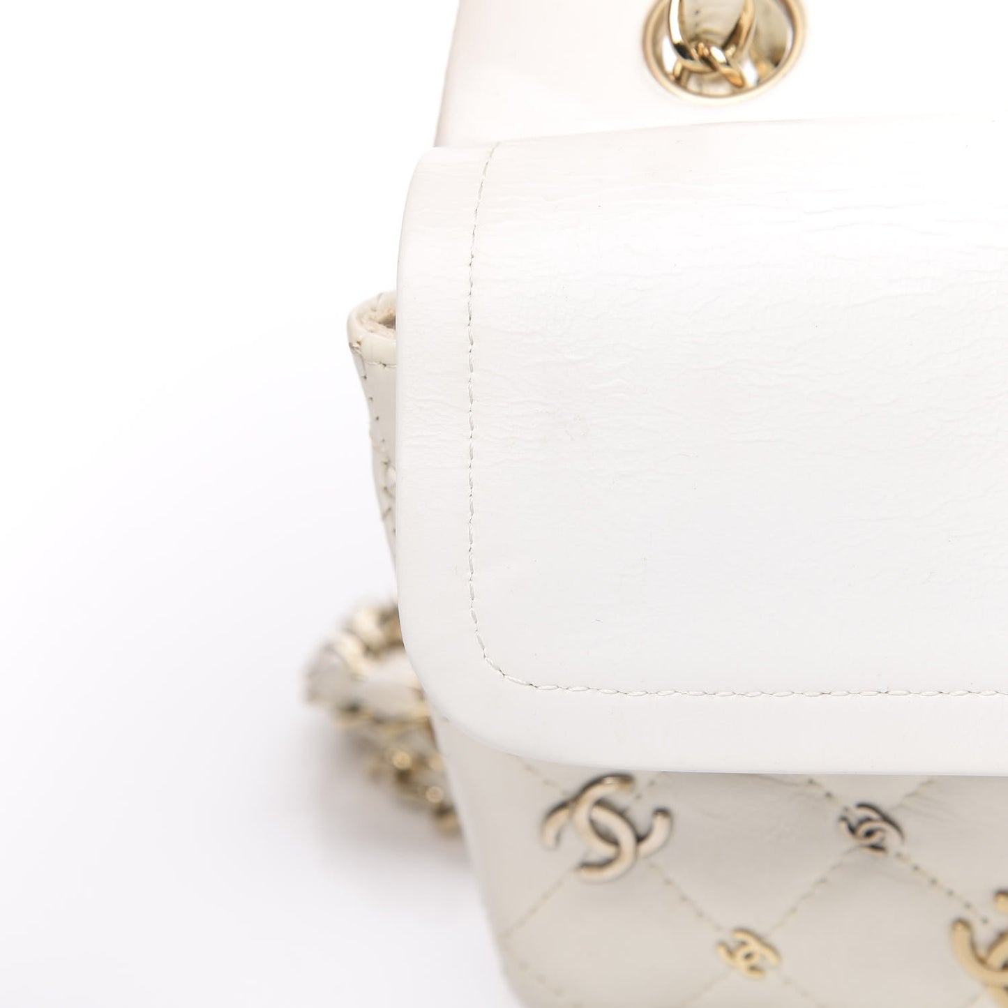 Calfskin CC Punk 2.55 Reissue 224 Flap White
