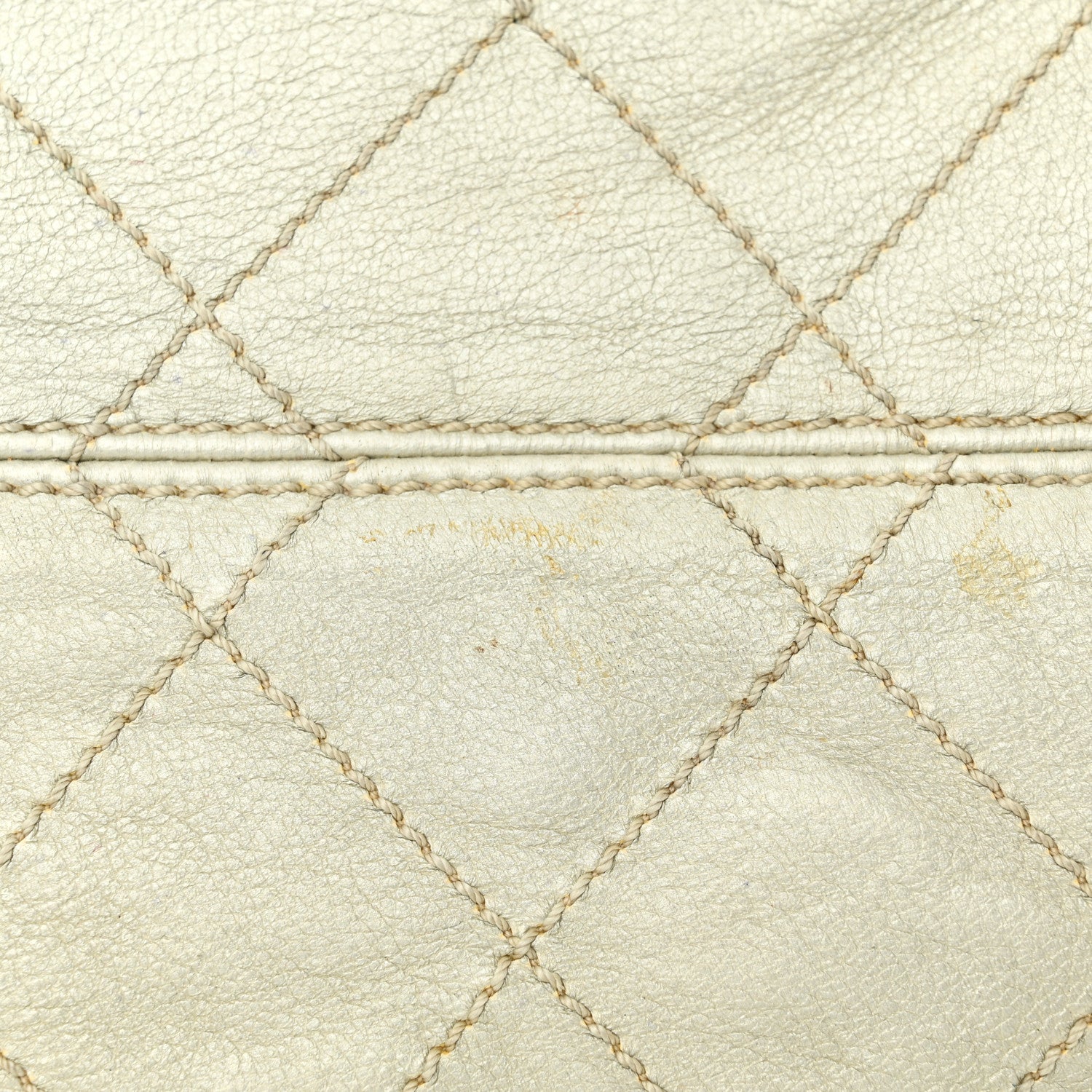 Chanel Metallic Deerskin Stitched Bowler Gold 15 of 17