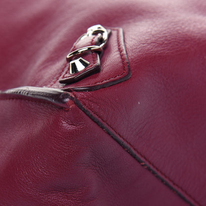 Balenciaga Veau Papier Classic Silver Hardware A4 Zip Around Tote Rouge Pourpre 14 of 38