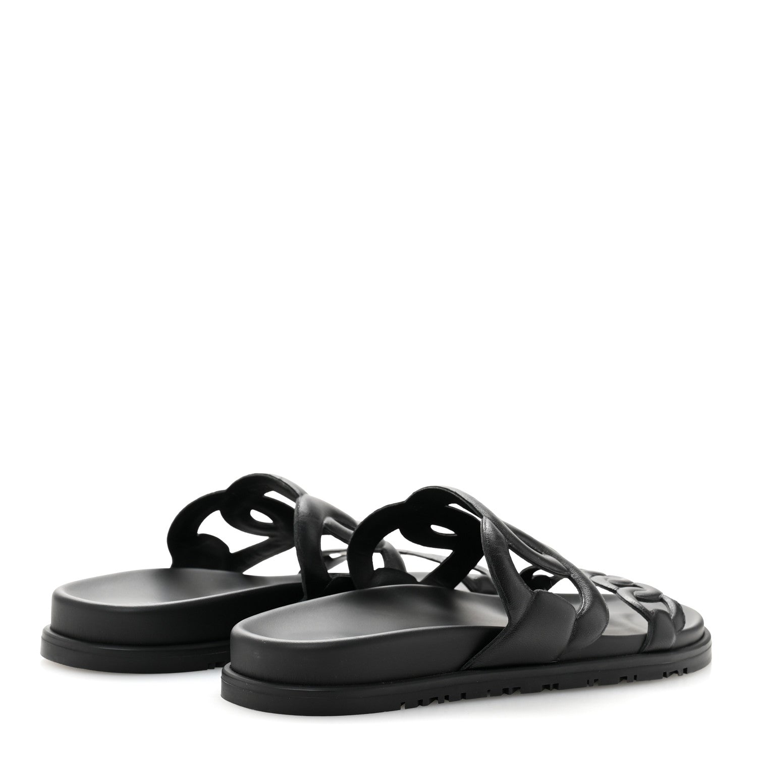 Hermes Nappa Extra Sandals 38 Black 5 of 9