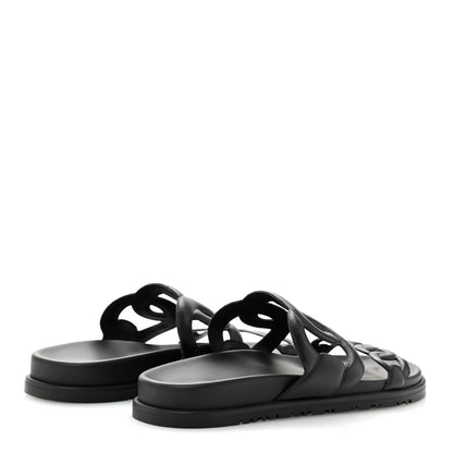 Hermes Nappa Extra Sandals 38 Black 5 of 9