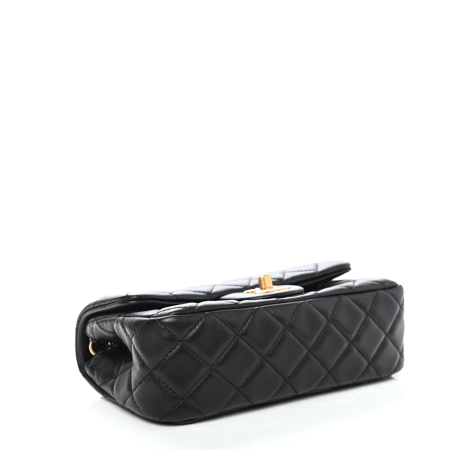 Chanel Lambskin Quilted Mini Rectangular Pearl Crush Flap Black 3 of 4