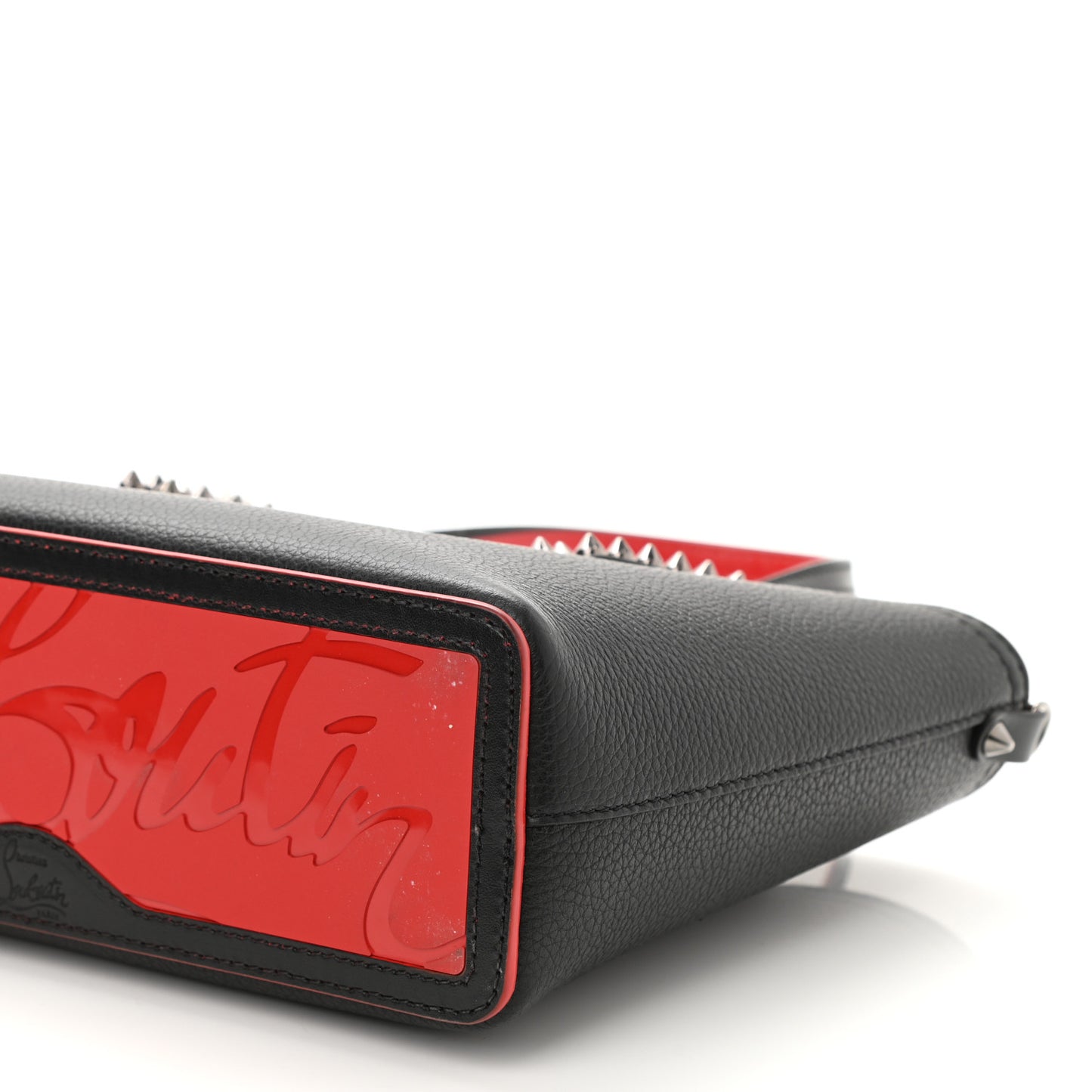 Calfskin Spikes Mini East West Cabata Tote Black